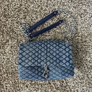Rebecca Minkoff Edie Crossbody in Quilted Denim